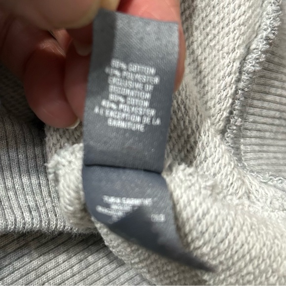 Aerie Crewneck Ribbon Trimmed Grey Sweatshirt - XL - Picture 6 of 8